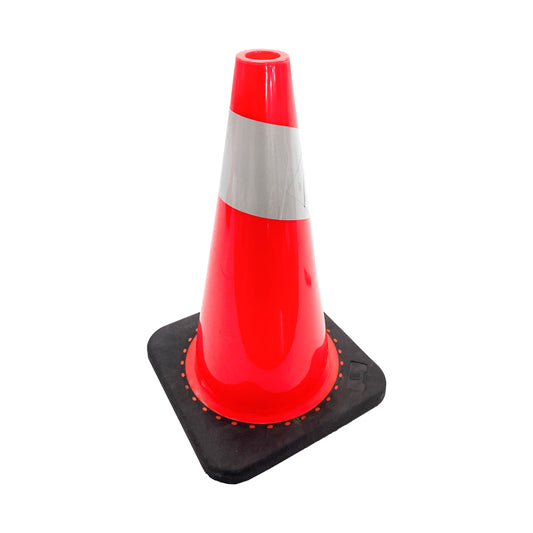 Cono de Señalización Naranja con Reflejante de 45 cm