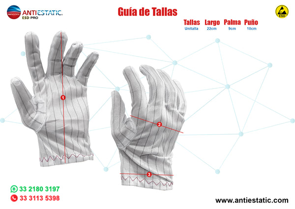 Guante Tela Antiestático ESD