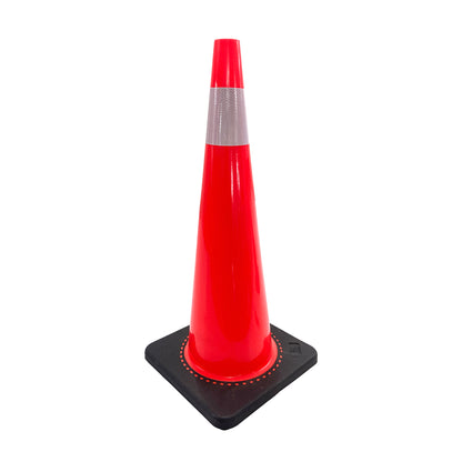 Cono de Señalización Naranja con Reflejante de 91 cm