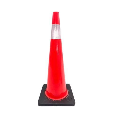 Cono de Señalización Naranja con Reflejante de 91 cm