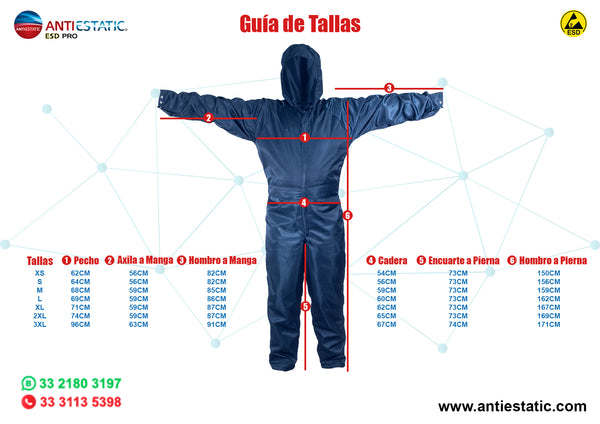 Overol Antiestático ESD para Cuartos de Pintura